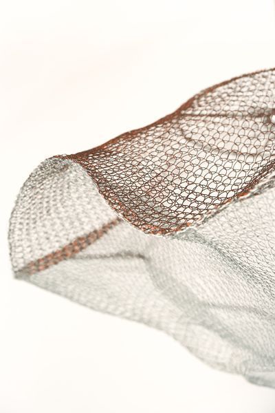 Oval Bordo-Black Metal Mesh Pendant