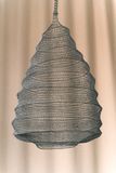 Wavy Black Metal Mesh Pendant