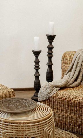 GRACE CHARCOAL GIANT CANDLEHOLDER