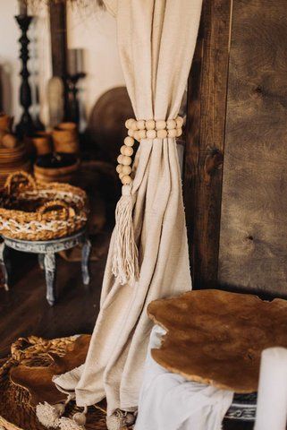 Тримач для штор BEADED NATURAL L 304345479641 фото